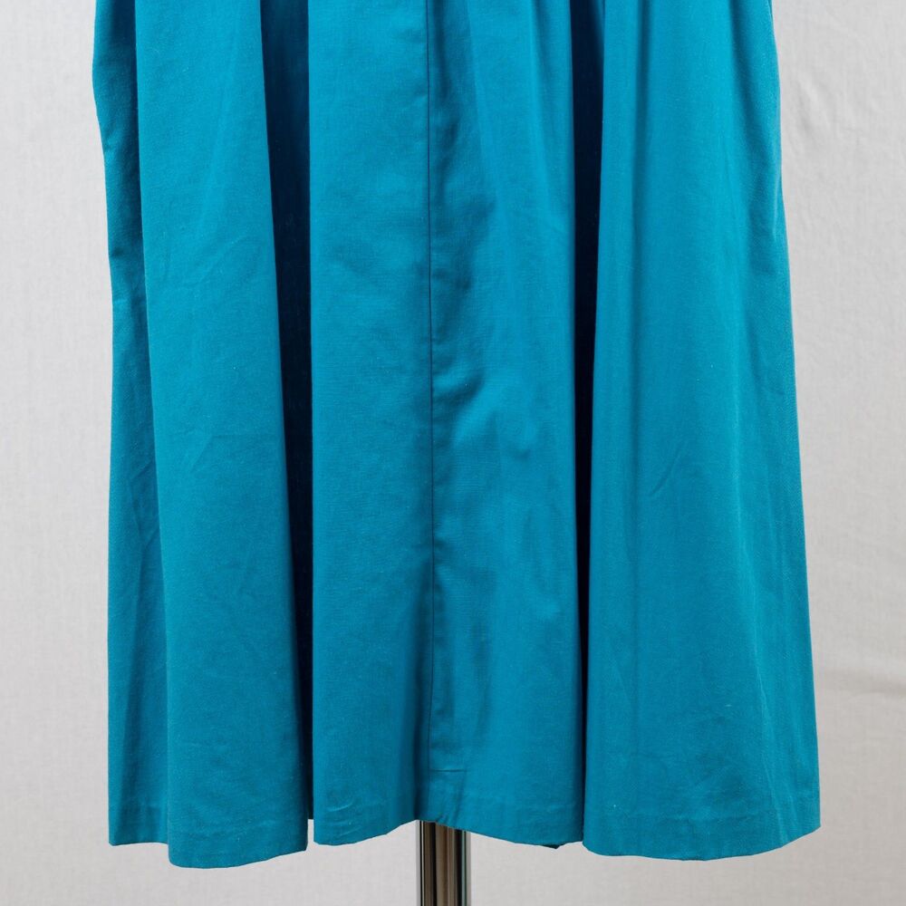 Vintage Blair cotton poly blue midi dress size M - Picture 5 of 12